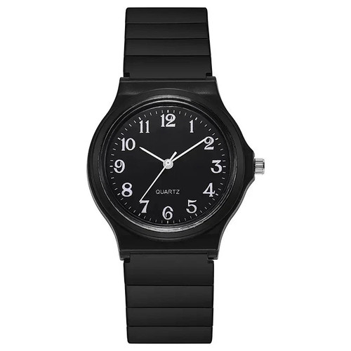 Black resin strap quartz - black, wrist