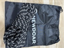 Outdoor Rope 14KN 8mm (5/16in) Double Braid Multifunctional(Black 8mm,50ft)