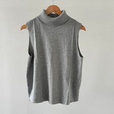 Zara ribbed knit vest grey