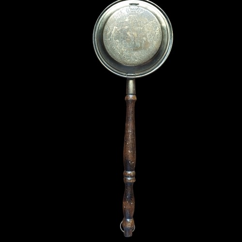 Antique brass bed warming pan - antique,