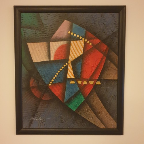 Original abstract art cubist - art,,