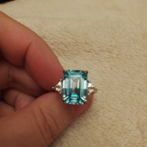 Natural emerald cut aquamarine - natural,