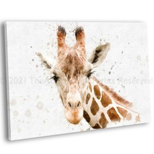 Giraffe Watercolour Canvas