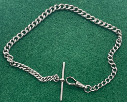 Sterling silver albert chain - chain, t