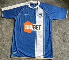 Hand Signed 2010/11 Wigan Athletic Squad Shirt with COA Authentic
