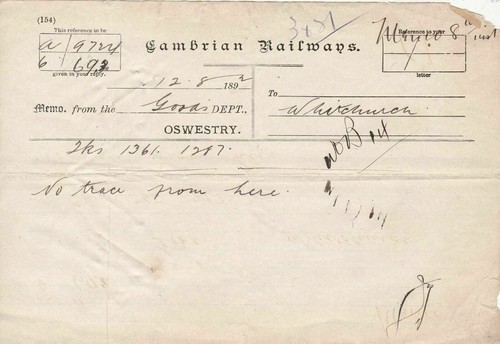 Cambrian railways 1892 goods - railways,