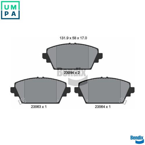 Brake pad set disc - disc,