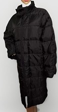 Episode Womens Duck Feather Down Long Padded Zip Up Coat Large Black Immaculate