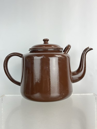 Vintage brown enamel - vintage,