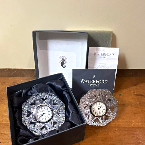 Two waterford crystal clocks - two,
