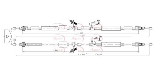 Apec rear brake cable for - apec,