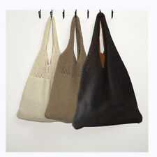 Women Crochet Knitted Bohemian Shoulder Bag Tote Handbag Shopping Bag Beach