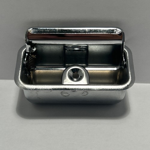 Vintage chrome ashtray hot - hot, rod