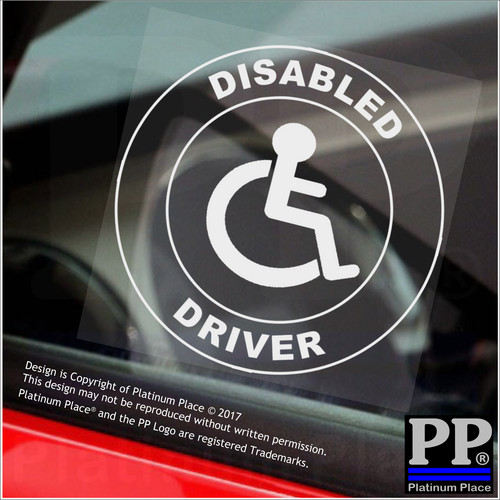 Disabled driver circle - driver, van