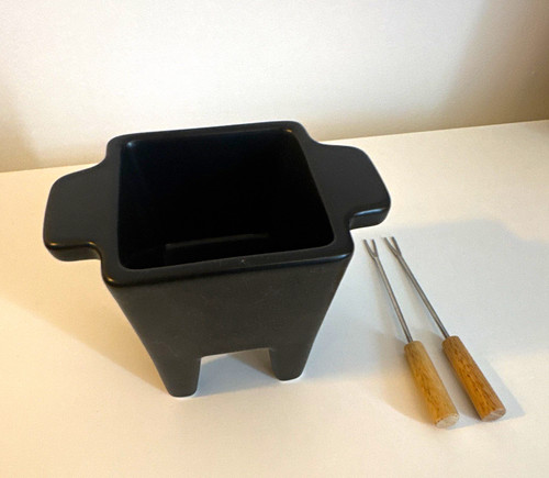 Black ceramic fondue set 5l - set, 0.5l