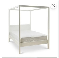 King Size Four Poster Bed Frame in White - Victoria VCT003