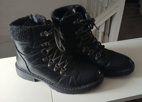 Pavers ladies black leather - pavers,