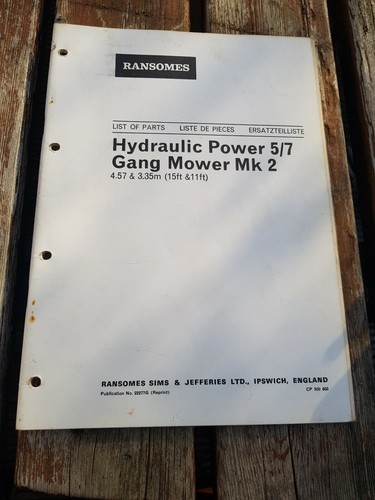 Ransomes hydraulic power 7 - hydraulic, 5/7