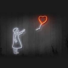 LARGE banksy street art girl