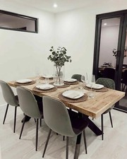 Dining Table 140x70 cm Solid Mango Wood Industrial Style kitchen dinner table 