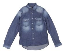 H&M Men's Blue Denim Shirt, Size S, Button-Up Casual