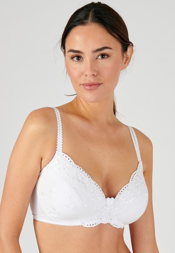 Padded cotton rich bra damart - cotton,