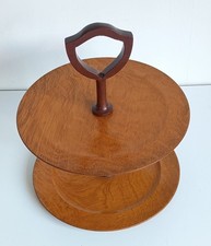 Two Tier Round all Wooden Cupcake Stand