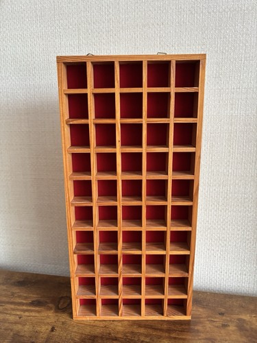 Wooden thimble display - wooden, case