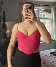 Primark Pink Corset Top Size