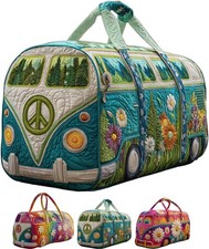 Hippie Van Quilted Duffle Bag