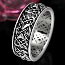 14k White Gold Over Celtic