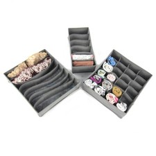 Periea 3pcs Drawer Organiser Insert Wardrobe Storage Box Divider Socks Bras Ties