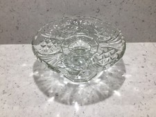 Art Deco Glass Pedestal Cake Stand. Perfect Size For Shop Purchased Cakes c 1930