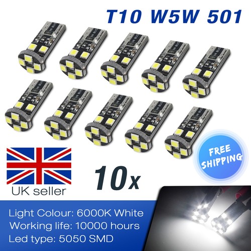 10x smd led t10 w5w - 10x,