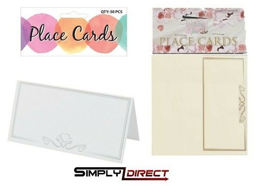 Wedding place cards white - white, or