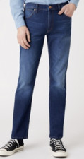 Wrangler Jeans Mens Greensboro straight stretch fit 'Cool Pool' SECONDS WA206
