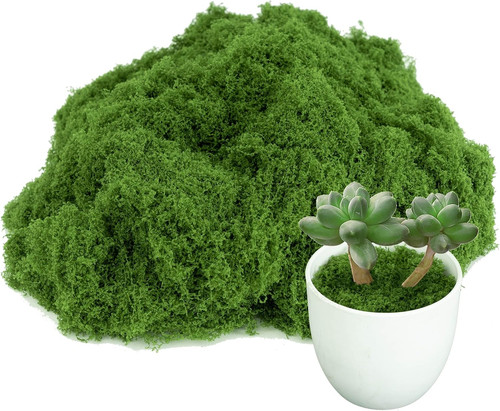 Fake green moss for potted - green,