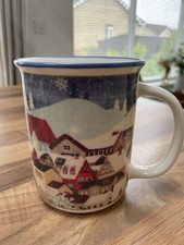 RINGTONS Heat Changing Bone China Mug Cup Christmas Festive Scene UNUSED RARE