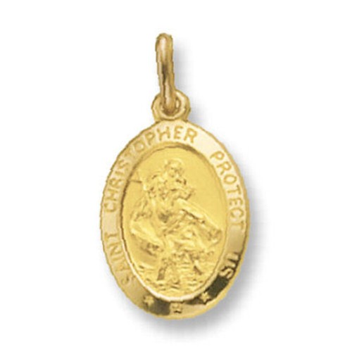 Gold christopher pendant - gold, st.