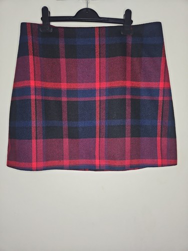 Red navy checked tartan mini - red,,