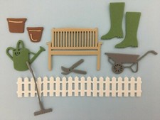Gardening x 14 Card Toppers Foam Die Cuts Embellishments Crafts Scrapbooking