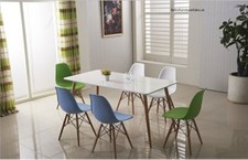 Dining table   dining chairs retro wood  cafe..