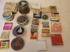 Vintage Used Mixed Lot Of 25 +  Audio Tapes some  Boxed + some with out 3" 4" 5"