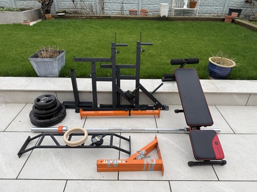 Gym set bench barbell - set,
