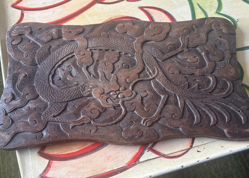 Antique carved wooden panel - carved,