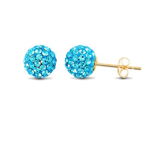 Stud earrings 9ct gold blue - stud,