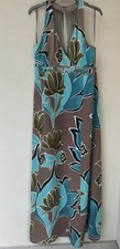Stunning COAST  100% Silk Halterneck Maxi Dress Size 16/18