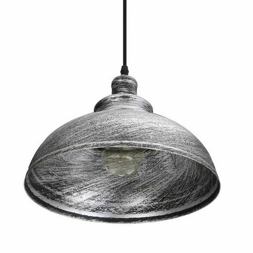 Vintage curvy metal lampshade - vintage,