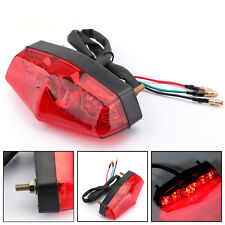 ABS Motorcycle LED Red 12V Brake Stop Running Rear Tail Light Lamp Universal