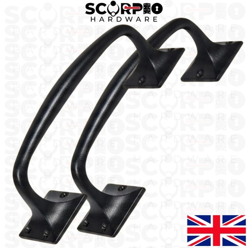 Black antique cast iron door - black,